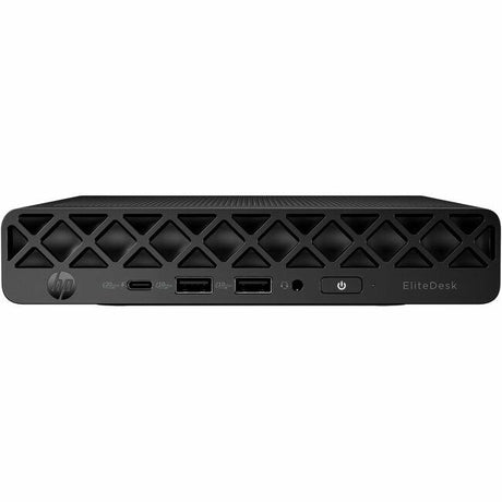 HP EliteDesk 8 G1i Desktop Computer - Intel Core Ultra 7 265T - vPro Technology - 16 GB - 256 GB PCI Express NVMe SSD - Mini PC - Jack Black - Intel Q870 Chip - Windows 11 Pro - Intel DDR5 SDRAM - Wi-
