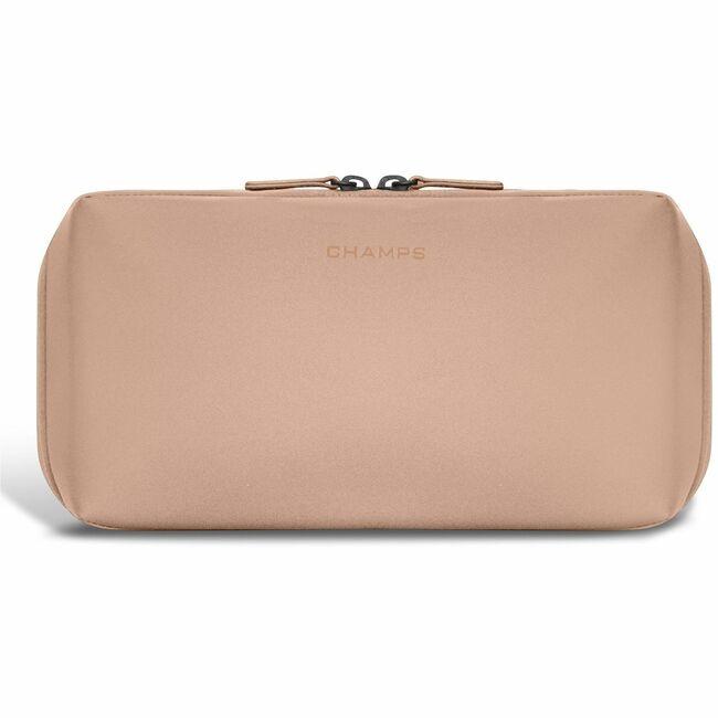 Champs Onyx Carrying Case Toiletries, Travel - Nude - Water Resistant - Polyurethane Body - Handle - 6.3 Height x 4.3 Width - 3.17 quart Volume Capacity