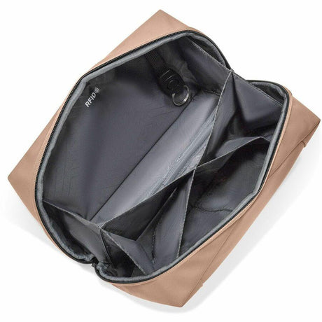 Champs Onyx Carrying Case Toiletries, Travel - Nude - Water Resistant - Polyurethane Body - Handle - 6.3 Height x 4.3 Width - 3.17 quart Volume Capacity