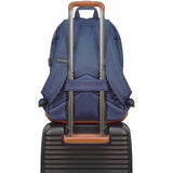 Champs Vintage Carrying Case (Backpack) for 11 to 15.6 Water Bottle, Notebook, Tablet, Glasses, Earphone, Travel - Navy - Water Resistant, Water Proof Zipper - Nylon Body - Shoulder Strap,