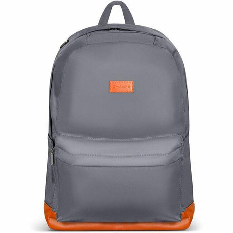 Champs Vintage Carrying Case (Backpack) for 11 to 15.6 Water Bottle, Notebook, Tablet, Glasses, Earphone, Travel - Gray - Water Resistant, Water Proof Zipper - Nylon Body - Shoulder Strap,