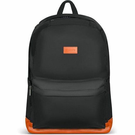 Champs Vintage Carrying Case (Backpack) for 11 to 15.6 Water Bottle, Notebook, Tablet, Glasses, Earphone, Travel - Black - Water Resistant, Water Proof Zipper - Nylon Body - Shoulder Strap