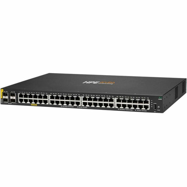 Aruba CX 6000 48p 10M/100M/1G Class4 PoE 4p SFP 1G 370W Switch - 48 Ports - Manageable - Gigabit Ethernet - 10/100/1000Base-T, 1000Base-X - 2 Layer Supported - 4 SFP Slots - 439 W Power Consumption -