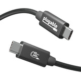 Plugable USB4 Cable with 240W Charging, 3.3 Feet (1M), USB-IF Certified, 1x 8K Display, 40 Gbps, Compatible with USB 4, Thunderbolt 4, Thunderbolt 3, USB-C