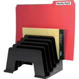Kantek Organizer Sorter Five Compartments 8x5-3/4x6 Black S1430