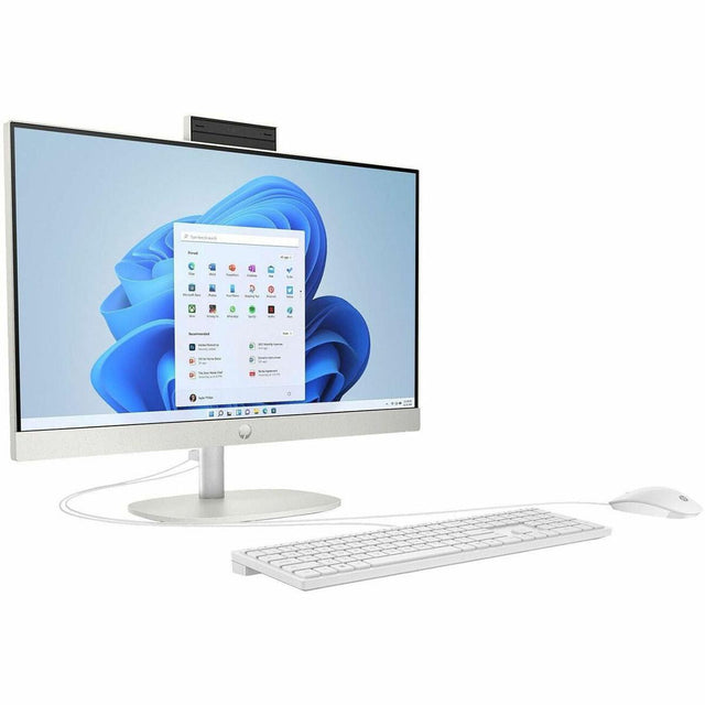 HP 24-cr0210 23.8 Full HD All-in-One Touchscreen Desktop Computer, AMD Athlon Silver 7120U 2.4GHz, 8GB RAM, 256GB SSD, Windows 11 Home, Shell White
