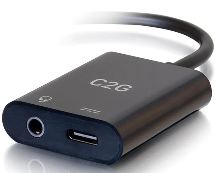 C2g Usb C To Aux (3.5Mm) And Usb C Adapter For Audio And Power