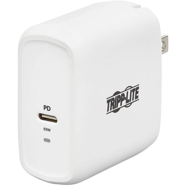 Tripp Lite Compact USB-C Wall Charger - GaN Technology, 65W PD Charging, White