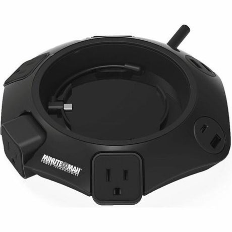 Minuteman MMS-POD4U4 Outlets Surge Suppressor/Protector - Right Angle - 4 x AC Power, 1 x USB Type C, 3 x USB Type A - 1080 J - 120 V AC Input - Telephone, Fax/Modem - 6 ft - Desk Mount