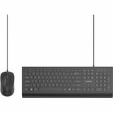 Rocstor Premium CK1 Wired USB Keyboard Mouse Combo Set - USB Type A Cable Keyboard - 104 Key - English (US) - Black - USB Type A Cable Mouse - Optical - 1200 dpi - Scroll Wheel - QWERTY - Black - Comp