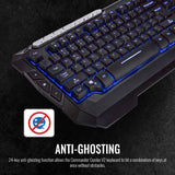Thermaltake Tt eSPORTS Commander Combo V2, Gaming Keyboard and Gaming Mouse with 2500 DPI, 3 Color Back Lights and Lighting Effect, cm-CMC-WLXXMB-US
