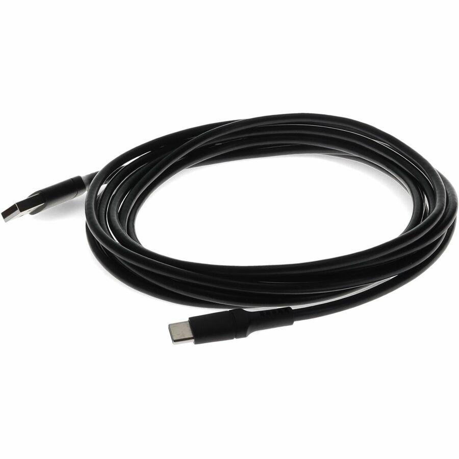 AddOn 2.0m 6.6ft USB-C Male to USB 2.0 A Male Sync and Charge Black Cable USBC2USB2MB
