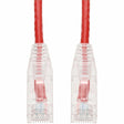 AddOn 10ft Red CAT 6 Slim PVC Ethernet Cable Snagless Clear-Claw RJ-45 M/M