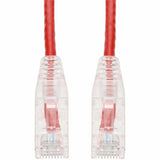 AddOn 10ft Red CAT 6 Slim PVC Ethernet Cable Snagless Clear-Claw RJ-45 M/M