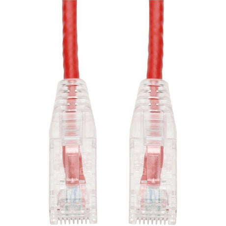 AddOn 10ft Red CAT 6 Slim PVC Ethernet Cable Snagless Clear-Claw RJ-45 M/M
