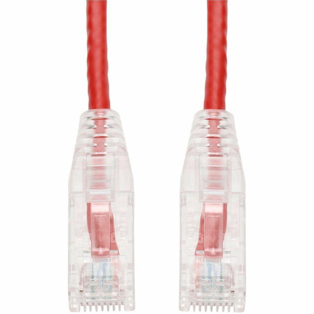 AddOn 10ft Red CAT 6 Slim PVC Ethernet Cable Snagless Clear-Claw RJ-45 M/M