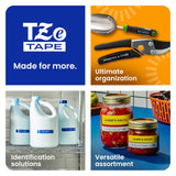 Brother Genuine P-touch TZeS951 BK on MATTE SLV Label Tape Strong Adhesive Lam. 24mmX8m