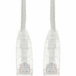 AddOn 2ft White CAT 6A Slim PVC Ethernet Cable Snagless Clear-Claw RJ-45 M/M