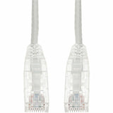 AddOn 2ft White CAT 6A Slim PVC Ethernet Cable Snagless Clear-Claw RJ-45 M/M