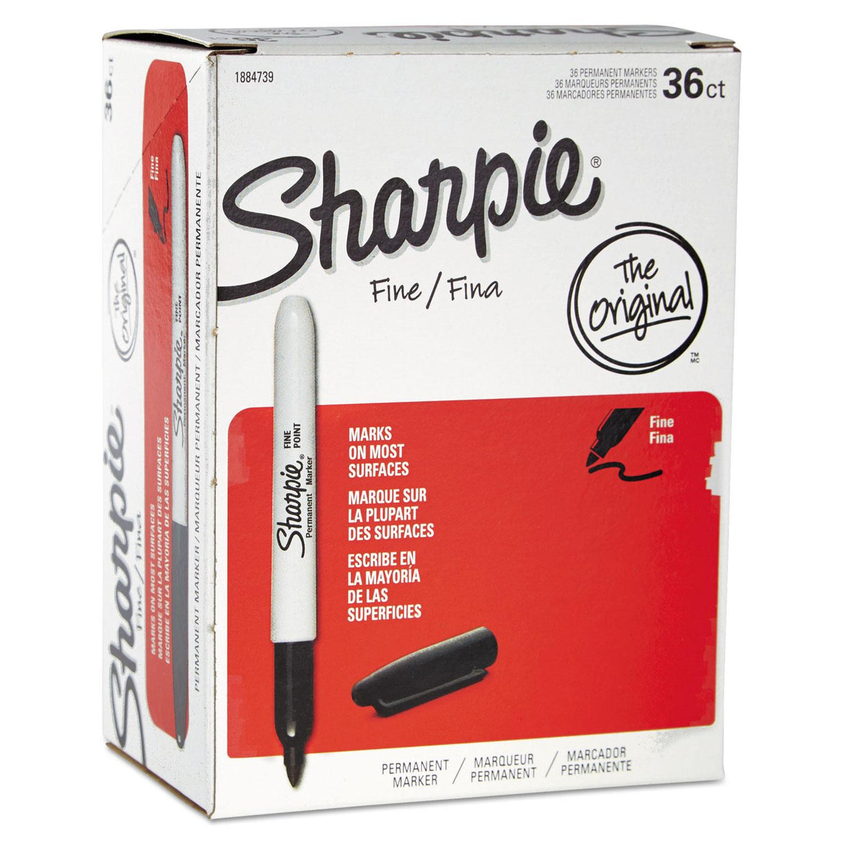 Sharpie Fine Point Permanent Marker Black 36/Pack 1884739
