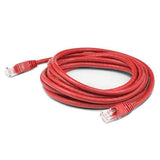 AddOn 10ft Red CAT 6 Slim PVC Ethernet Cable Snagless Clear-Claw RJ-45 M/M