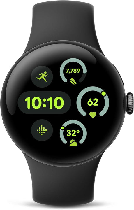Google Pixel Watch 3 (41mm) - Android Smartwatch with Heart Rate Tracking, Advanced Running from Fitbit, Fitness Insights, 24-Hour Battery - Matte Black Aluminum Case - Obsidian Band - LTE