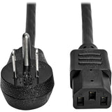 Tripp Lite Model P006-010-15D 10 ft. Desktop Computer AC Power Cord, Right-Angle NEMA 5-15P to C13 - 10A, 125V, 18 AWG, 10 ft. Black