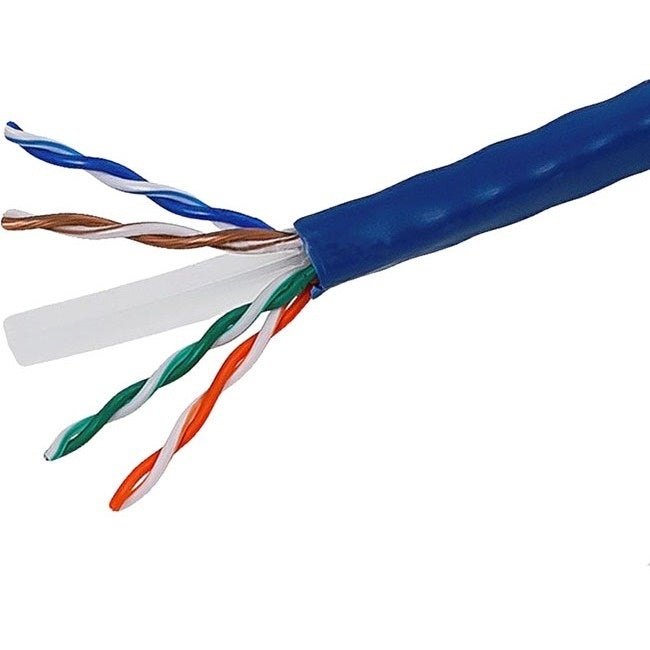 Monoprice Cat6 Ethernet Bulk Cable - Network Internet Cord - Solid, 500Mhz, UTP, CMR, Riser Rated,  Pure Bare Copper Wire, 23AWG, 1000ft, Blue