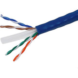 Monoprice Cat6 Ethernet Bulk Cable - Network Internet Cord - Solid, 500Mhz, UTP, CMR, Riser Rated,  Pure Bare Copper Wire, 23AWG, 1000ft, Blue