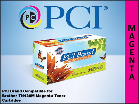 PCI TN-436M-PCI Toner Cartridge, Magenta for Brother Printer