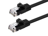 Monoprice Cat5e Ethernet Patch Cable - 2 Feet - Black | Network Internet Cord - RJ45, Flat,Stranded, 350Mhz, UTP, Pure Bare Copper Wire, 30AWG