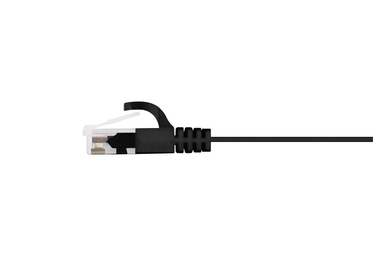 Monoprice Cat5e Ethernet Patch Cable - 2 Feet - Black | Network Internet Cord - RJ45, Flat,Stranded, 350Mhz, UTP, Pure Bare Copper Wire, 30AWG