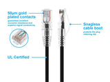 Monoprice Cat6 Ethernet Patch Cable - 5 feet - Black | Snagless RJ45 Stranded 550MHz UTP CMR Riser Rated Pure Bare Copper Wire 28AWG - SlimRun Series