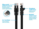 Monoprice Cat6 Ethernet Patch Cable - Network Internet Cord - RJ45, Stranded, 550Mhz, UTP, Pure Bare Copper Wire, 24AWG, 3ft, Black