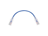 Monoprice Cat6 Ethernet Patch Cable - 0.5 feet - Blue | Snagless RJ45 Stranded 550MHz UTP CMR Riser Rated Pure Bare Copper Wire 28AWG - SlimRun Series
