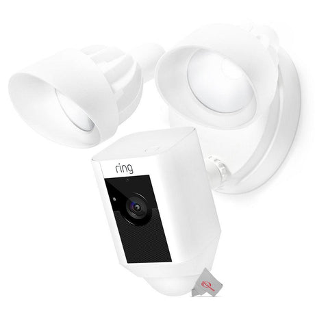 Ring Floodlight Cam Wired Plus with Motion-Activated 1080p HD Video - White  B08F6GPQQ7