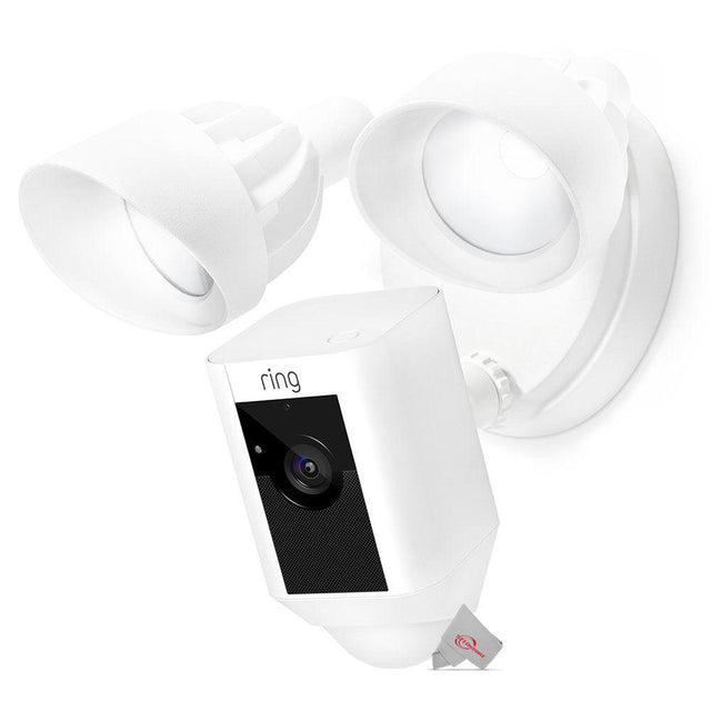 Ring Floodlight Cam Wired Plus with Motion-Activated 1080p HD Video - White  B08F6GPQQ7