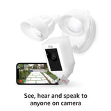Ring Floodlight Cam Wired Plus with Motion-Activated 1080p HD Video - White  B08F6GPQQ7