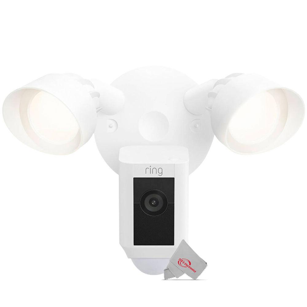 Ring Floodlight Cam Wired Plus with Motion-Activated 1080p HD Video - White  B08F6GPQQ7
