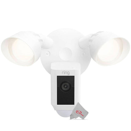 Ring Floodlight Cam Wired Plus with Motion-Activated 1080p HD Video - White  B08F6GPQQ7