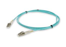 AddOn 2.5m LC to LC Aqua OM4 Duplex OFNR (Riser-Rated) Fiber Patch Cable