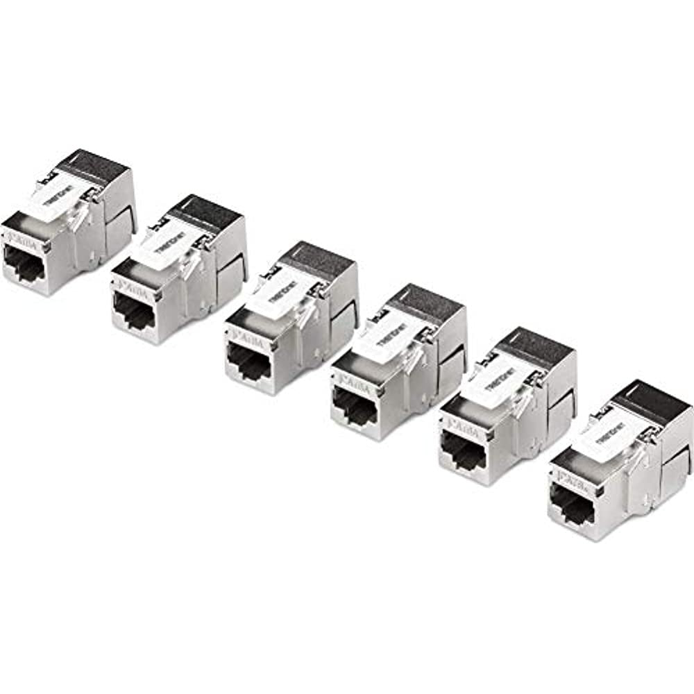 TRENDnet TC-K06C6A Shielded Cat6A Keystone Jack - 6-Pack