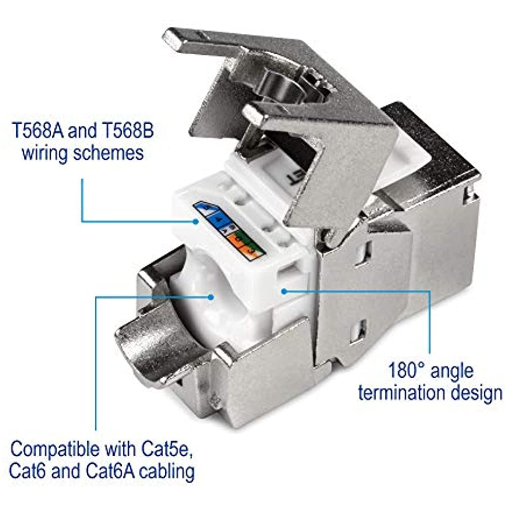 TRENDnet TC-K06C6A Shielded Cat6A Keystone Jack - 6-Pack