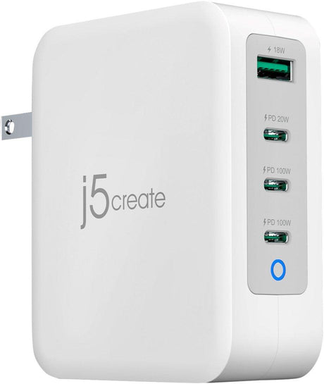 j5create 130W GaN USB Type-C 4-Port Charger JUP43130 Black