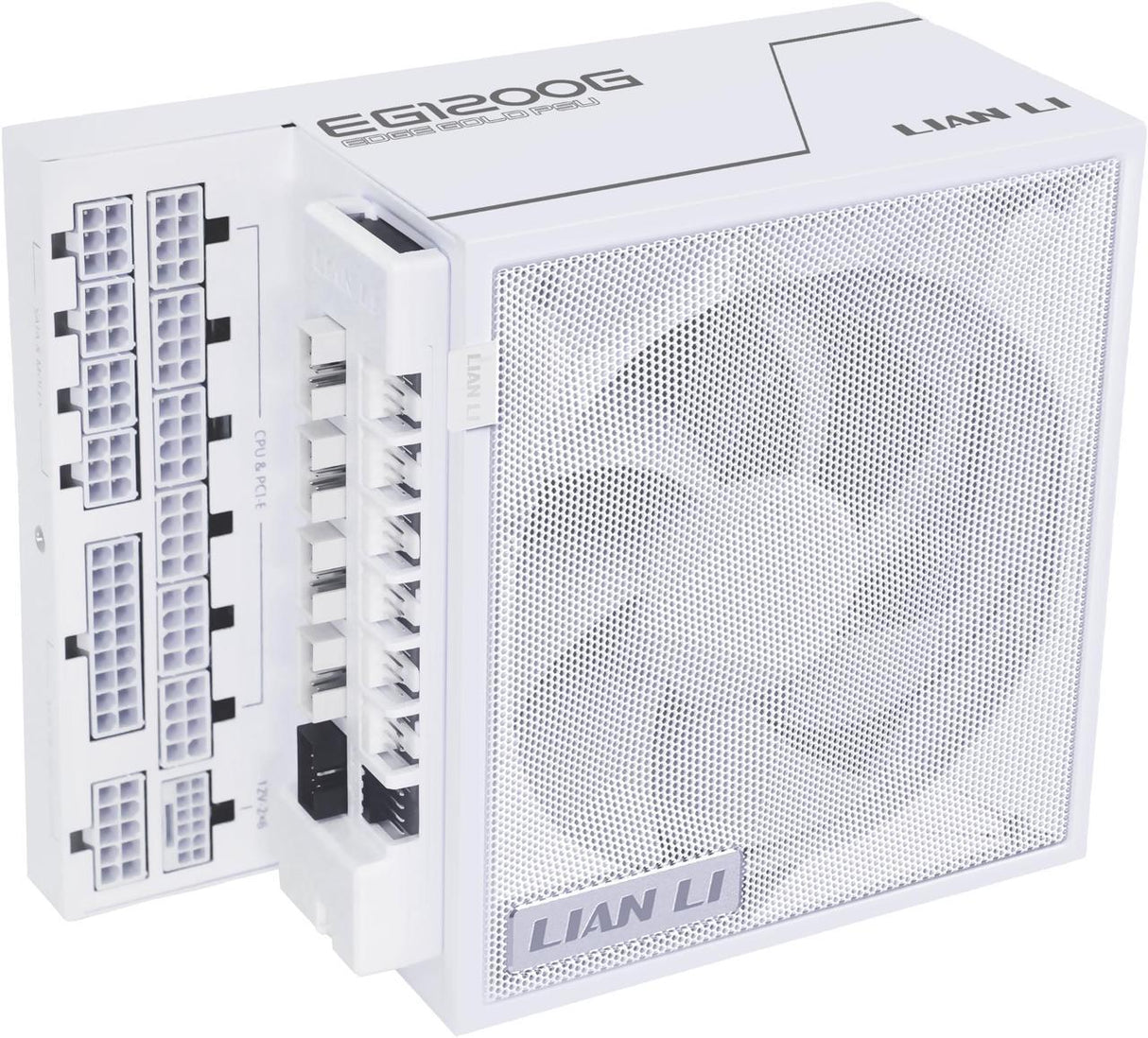 Lian Li Universal USB & PWM Fan Hub, Fan Controller with 4 USB Headers - 6 Fan Ports - Magnetic Mounting - 5V/4PIN - PSU/Motherboard Universal Case Compatibility - White (EG-HUB01W)