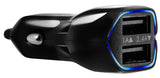 Targus iStore Duo Car Charger - 1 Pack - 12 W - 12 V DC Input - 5 V/2.40 A Output - Black - APD503CAI