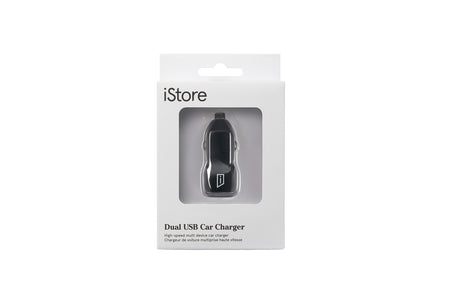 Targus iStore Duo Car Charger - 1 Pack - 12 W - 12 V DC Input - 5 V/2.40 A Output - Black - APD503CAI