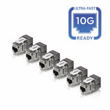 TRENDnet TC-K06C6A Shielded Cat6A Keystone Jack - 6-Pack