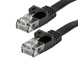 Monoprice Cat5e Ethernet Patch Cable - 2 Feet - Black | Network Internet Cord - RJ45, Flat,Stranded, 350Mhz, UTP, Pure Bare Copper Wire, 30AWG