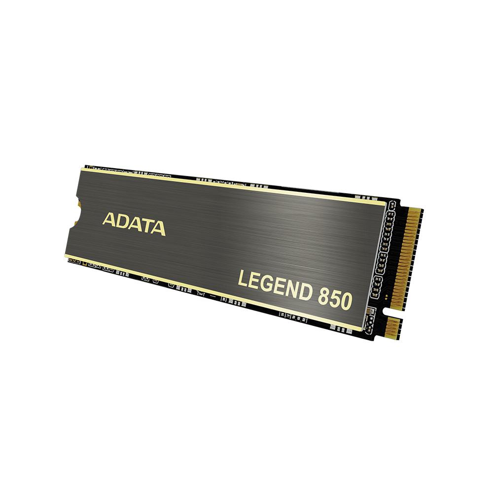 ADATA LEGEND 850 512GB M.2 2280 PCIe Gen4x4 Internal Solid State Drive | PS5 Compatible - SMI XM2269XT | Up to 5000 MBps - Grey/Gold SSD | 500 TBW - 1PK